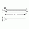 Держатель полотенца двойной Grohe Essentials Cube 40624001