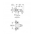 Душ гигиенический со смесителем 1 режим струи Grohe BauFlow 2375526354