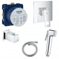 Душ гигиенический со смесителем 1 режим струи, комплект Grohe Eurocube 2406127512