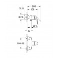 Душ гигиенический со смесителем 1 режим струи Grohe Euroeco 3274026354