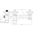 Душ гигиенический со смесителем 1 режим струи, комплект Adiante Sezar AD-015BR бронза