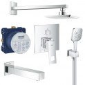 Душевая система встраиваемая со смесителем, с изливом Grohe Eurocube 119696A