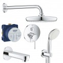 Душевая система встраиваемая со смесителем, с изливом Grohe Essence New 119699