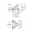 Душевая система со смесителем для ванны Grohe Euroeco 2738932743 (NB0046)