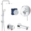 Душевая система встраиваемая со смесителем, с изливом Grohe Essence New 2738924058