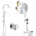 Душевая система встраиваемая со смесителем, с наливом Grohe Eurosmart 2738933305N
