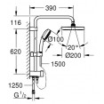 Душевая система со смесителем для ванны Grohe BauClassic 2739432865