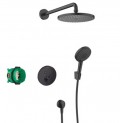 Душевая система встраиваемая с термостатом Hansgrohe Raindance Select 27959670 черный матовый