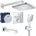 Душевая система встраиваемая с термостатом, с изливом Grohe Rainshower SmartControl 2912626687A-2