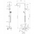 Душевая система со смесителем для ванны Bravat Opal F6125183CP-A-RUS