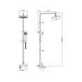 Душевая система со смесителем для ванны Bravat Opal F6125183CP-A1-RUS