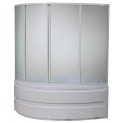 Шторка на ванну раздвижная Bas Сагра 160x145 (стекло)