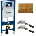 Инсталляция для унитаза подвесного Geberit Duofix Sigma 12 UP320 с кнопкой Sigma 01 111.300.00.5-115.770.GL.5 (111300005-115770GL5) золотая глянцевая кнопка