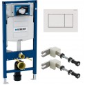 Инсталляция для унитаза подвесного Geberit Duofix Sigma 12 UP320 с кнопкой Sigma 30 белая 111.300.00.5-115.883.01.1 (111300005-115883011) (не оставляет отпечатков пальцев)