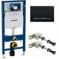 Инсталляция для унитаза подвесного Geberit Duofix Sigma 12 UP320 с кнопкой Sigma 30 черная глянцевая 111.300.00.5-115.883.KM.1 (111300005-115883KM1)