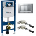 Инсталляция для унитаза подвесного Geberit Duofix Sigma 12 UP320 с кнопкой Sigma 30 хром матовый 111.300.00.5-115.883.KN.1 (111300005-115883KN1)