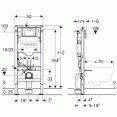 Инсталляция для унитаза подвесного Geberit Duofix Sigma 12 UP320 с кнопкой Sigma 01 хром матовый 111.950.00.6-115.770.JQ.5 (111950006-115770JQ5) (не оставляет отпечатков пальцев)