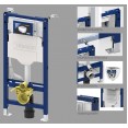 Инсталляция для унитаза подвесного Geberit Duofix Sigma 12 UP320 с кнопкой Sigma 01 хром матовый 111.950.00.6-115.770.JQ.5 (111950006-115770JQ5) (не оставляет отпечатков пальцев)