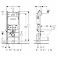 Инсталляция для унитаза подвесного Geberit Duofix Delta 20 458.118.21.2 (458118212) кнопка хром глянцевый