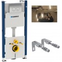 Инсталляция для унитаза подвесного Geberit Duofix Delta 21 458.121.GL.1 (458121GL1) золотая кнопка