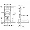 Инсталляция для унитаза подвесного Geberit Duofix Delta 50 458.128.DW.2 (458128DW2) черная глянцевая кнопка