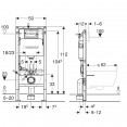 Инсталляция для унитаза подвесного Geberit Duofix Delta 01 458.149.21.2 (458149212) кнопка хром глянцевый