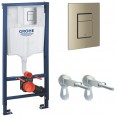 39302EN1 Инсталляция Grohe 38772EN0 в комплекте с унитазом безободковым (кнопка никель матовый)