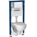 Инсталляция Geberit Delta 458.128.21.1 в комплекте с унитазом безободковым Villeroy&Boch O.novo 5660HR01