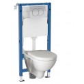 Инсталляция Geberit Delta 458.149.21.2 в комплекте с унитазом безободковым Villeroy&Boch O.novo 5660HR01