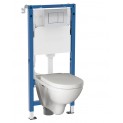 Инсталляция Geberit Delta 458.163.21.2 в комплекте с унитазом безободковым Villeroy&Boch O.novo 5660HR01
