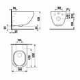 Инсталляция Geberit Delta 458.163.21.1 в комплекте с унитазом безободковым Laufen Basal Rimless 8.66E1.0.000.000.1