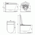 500.950.21.ZO Инсталляция Geberit Duofix Sigma 12 UP320 111.950.00.6 с кнопкой Sigma 01 в комплекте с унитазом безободковым с функцией биде со встроенным феном Jommo Oasis