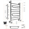 Полотенцесушитель электрический ТЭН правый МетiZ W electro ZE-WE-01-400-500