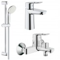 Комплект для ванной со смесителем Grohe BauLoop 121827 / 118105 (23341000,23337000,27598001) NB0056