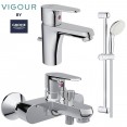 Комплект для ванной со смесителем Grohe Vigour Clivia 75144002 (75140826,75144026,27924001)