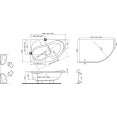 Ванна акриловая асимметричная левосторонняя Ravak Rosa I CM01000000 160х105